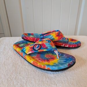 Sanuk X Grateful Dead Furreal Classic Flip Flops
